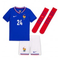 Camiseta Francia Ibrahima Konate #24 Primera Equipación para niños Eurocopa 2024 manga corta (+ pantalones cortos)